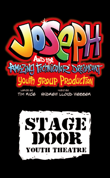 Poster advertising Joseph and his amazing technicolour dreamcoat.